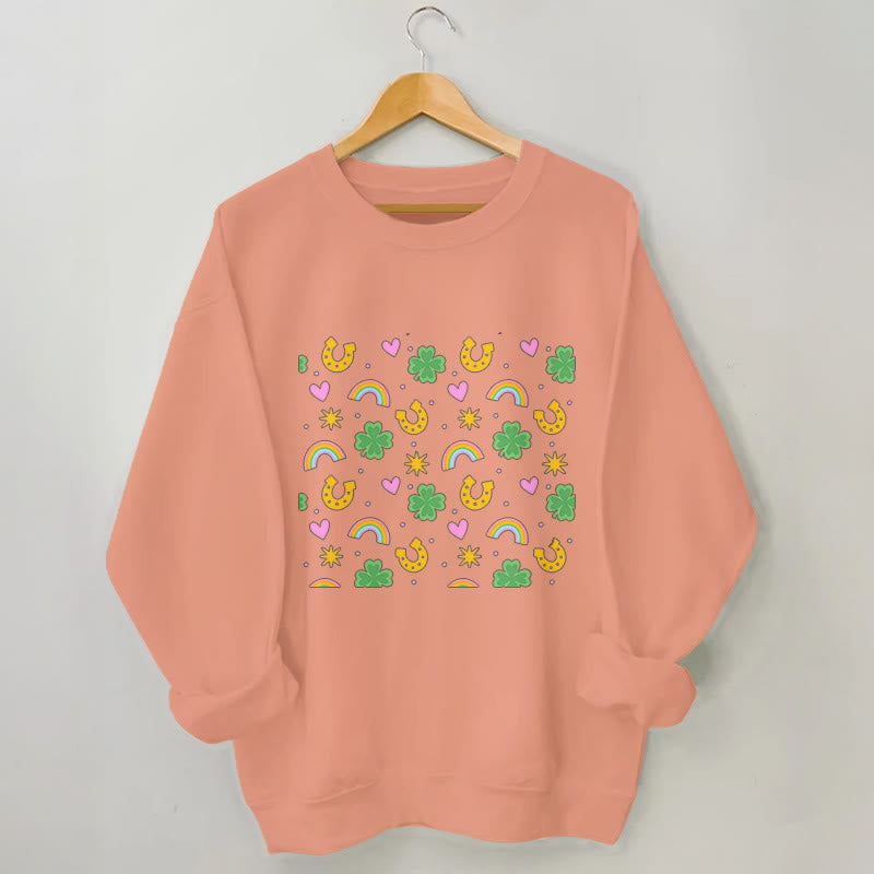 Sweat-shirt rose à cœur grande taille - Orange - 3XL - image 5