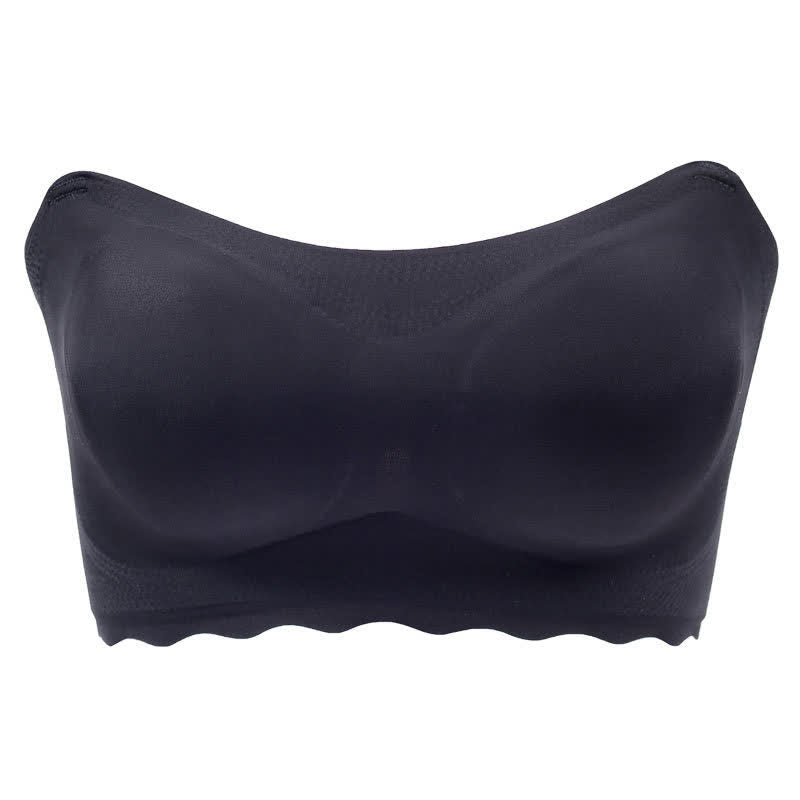 Soutien-gorge push-up sans bretelles grande taille, antidérapant et sans armatures