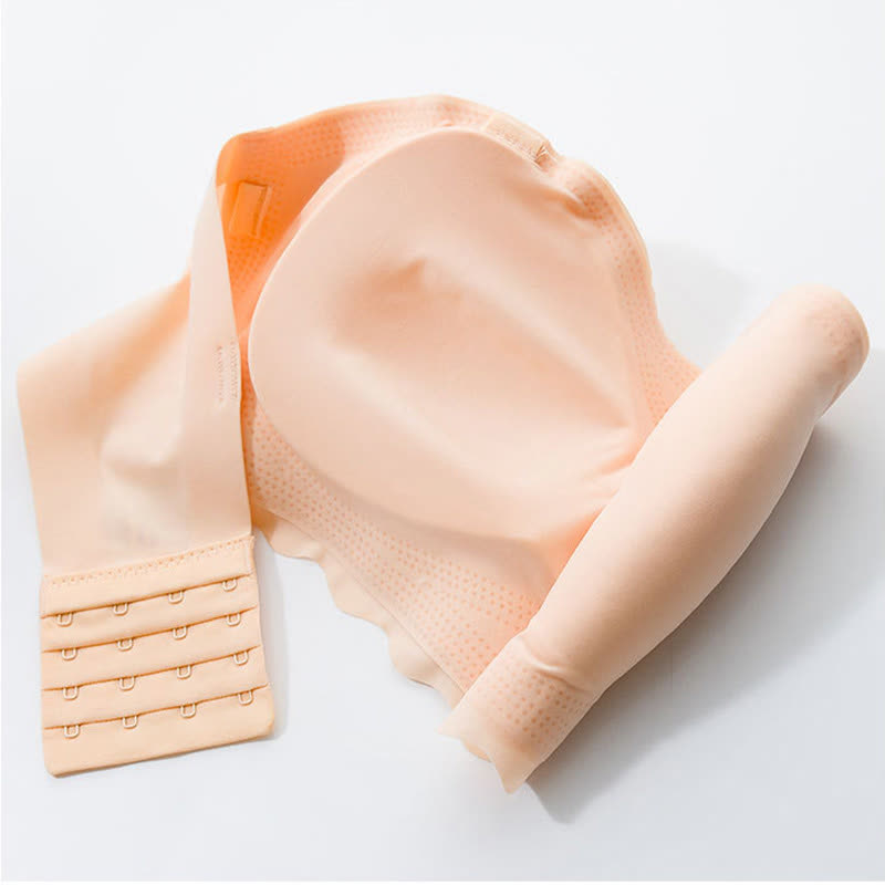 Soutien-gorge push-up sans bretelles grande taille, antidérapant et sans armatures