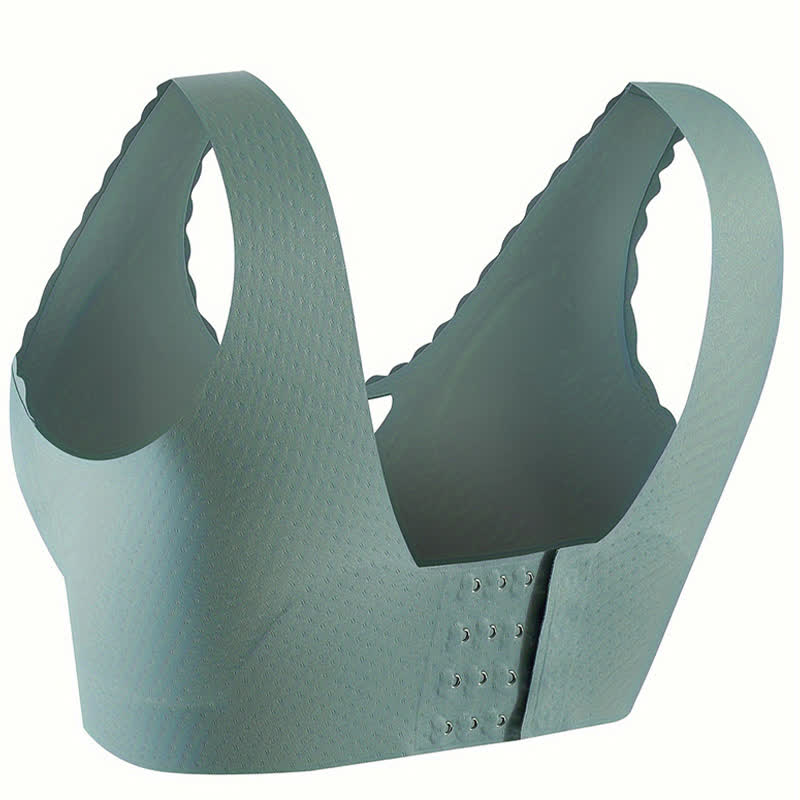 Soutien-gorge push-up sans armatures à bords ondulés et sans coutures grande taille