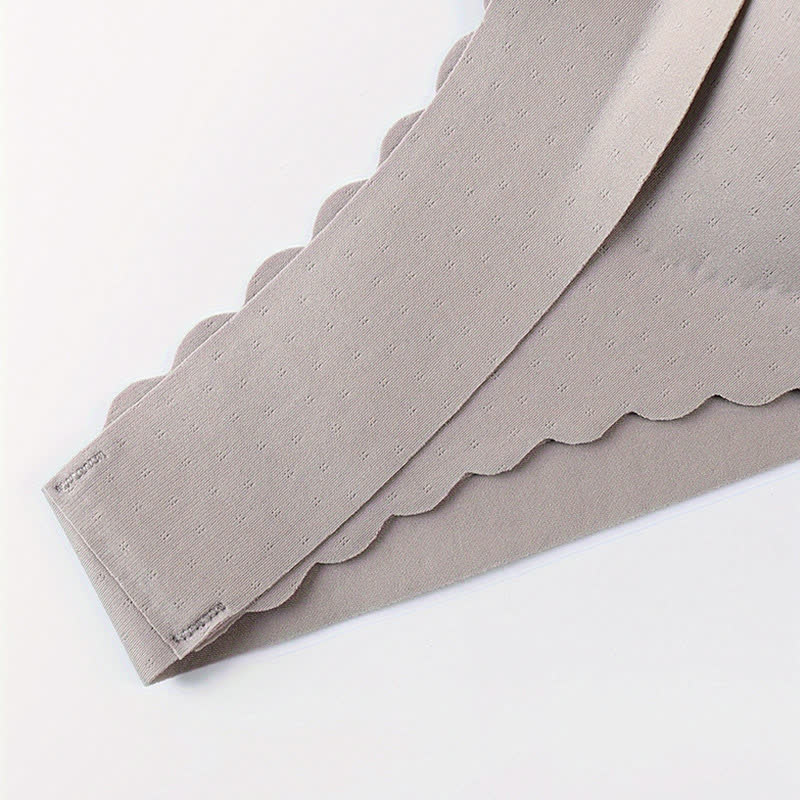 Soutien-gorge push-up sans armatures à bords ondulés et sans coutures grande taille