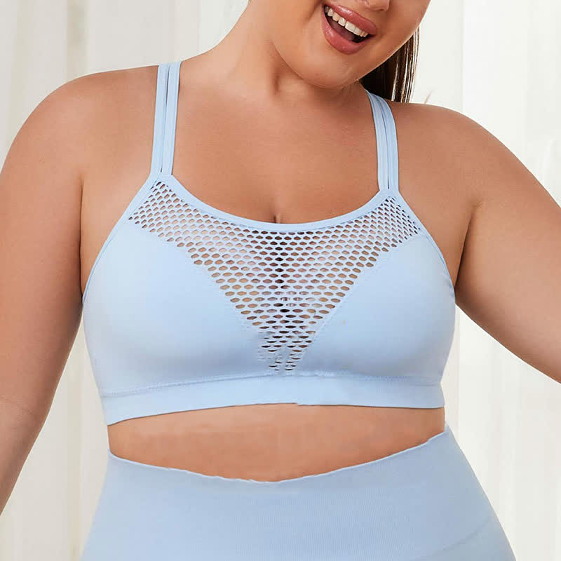 Soutien-gorge sexy sans armatures grande taille, sans coutures et creux