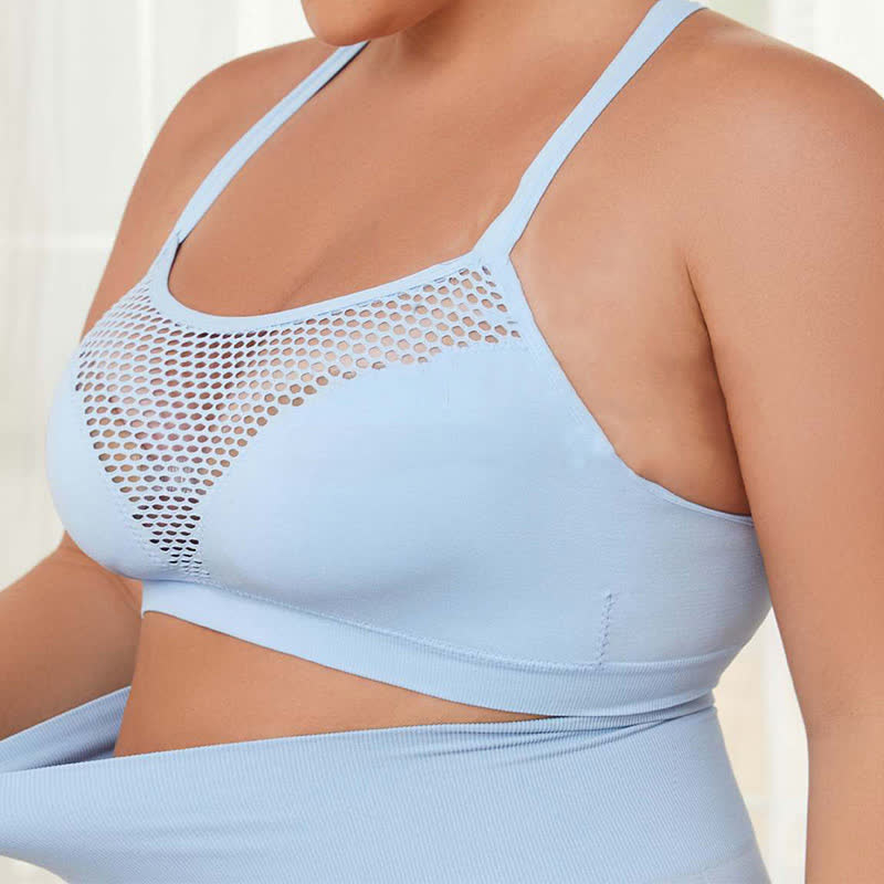 Soutien-gorge sexy sans armatures grande taille, sans coutures et creux