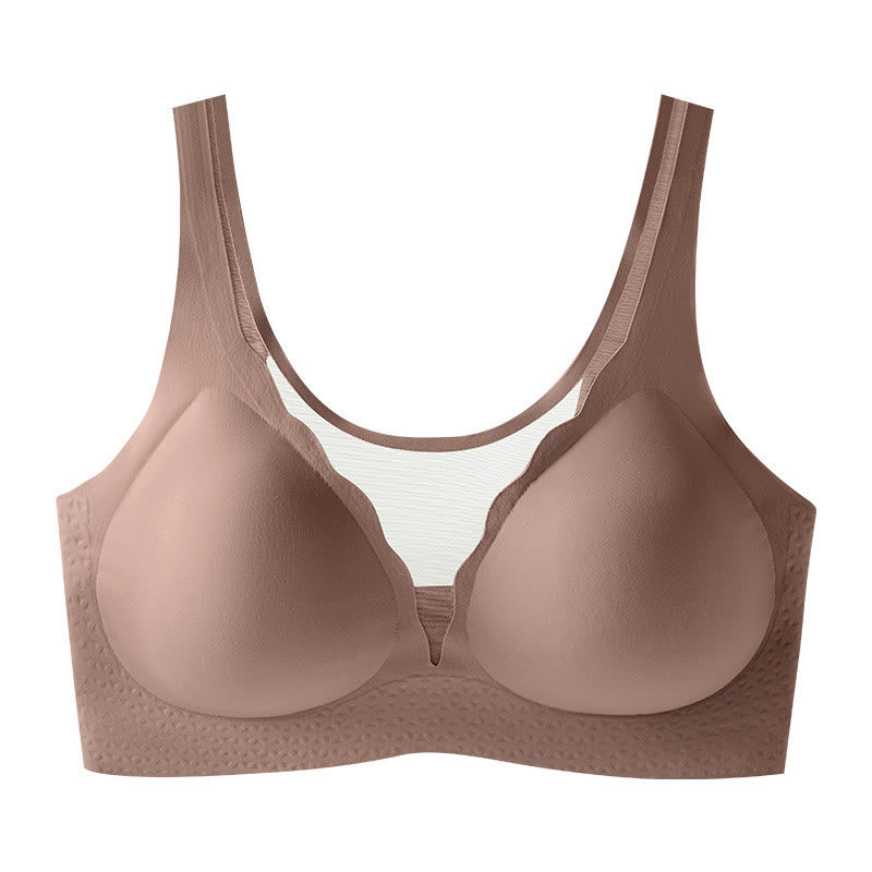 Soutien-gorge sans armatures grande taille en forme de U dans le dos