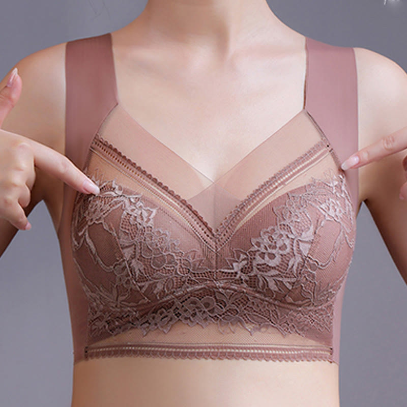 Soutien-gorge en dentelle florale grande taille