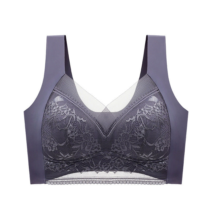 Soutien-gorge en dentelle florale grande taille