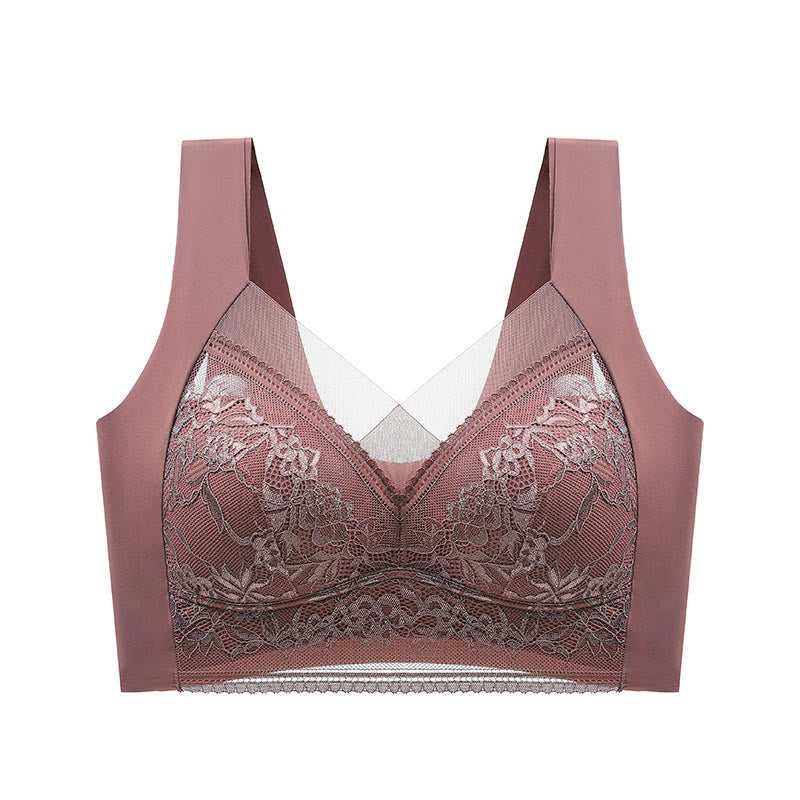 Soutien-gorge en dentelle florale grande taille