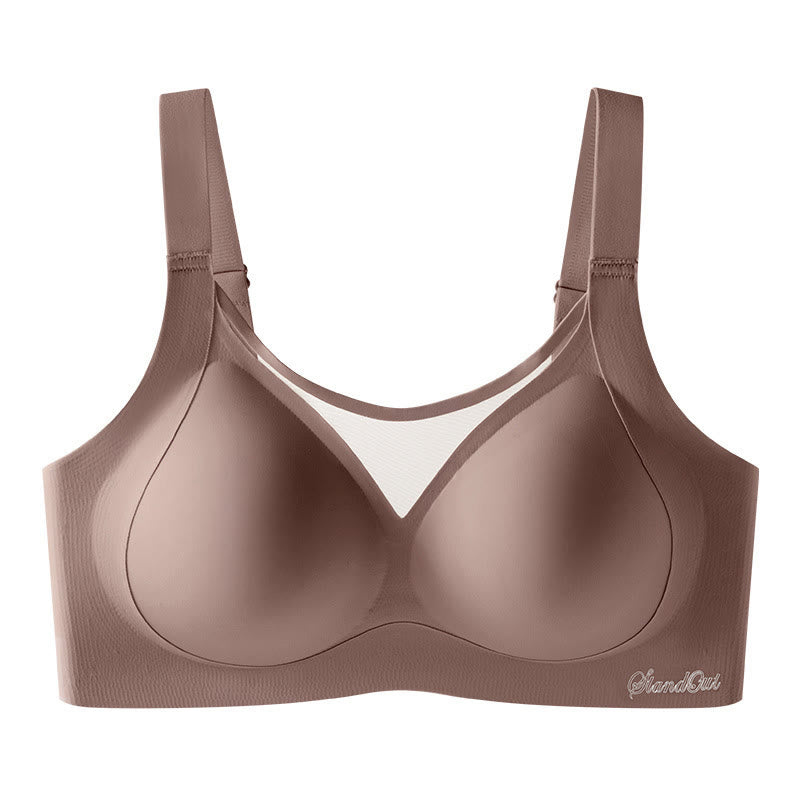 Soutien-gorge sans armatures à bretelles larges grande taille