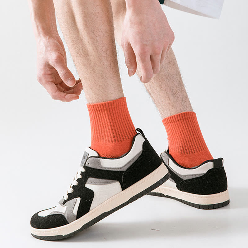 Chaussettes de compression de basket-ball colorblock grande taille (5 paires)