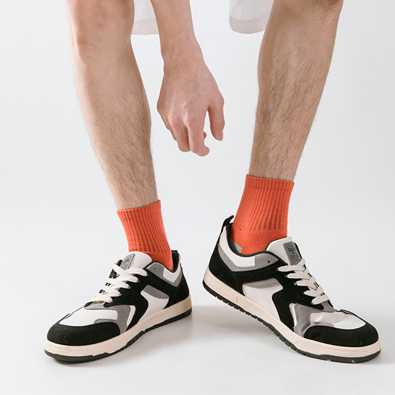Chaussettes de compression de basket-ball colorblock grande taille (5 paires)
