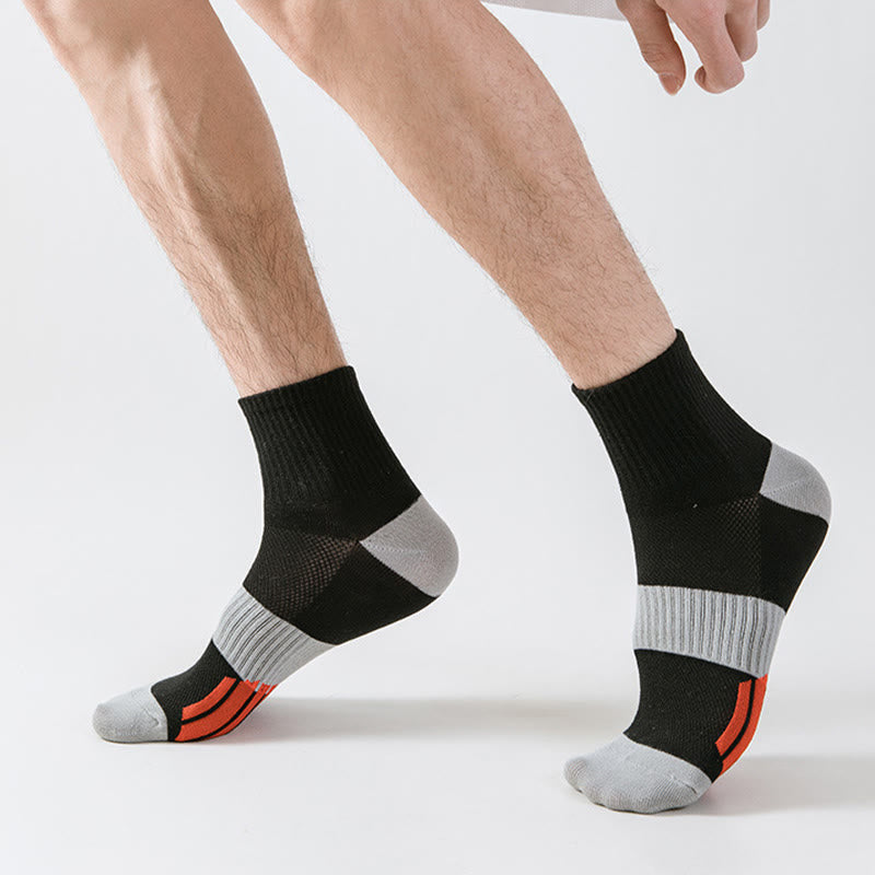 Chaussettes de compression de basket-ball colorblock grande taille (5 paires)
