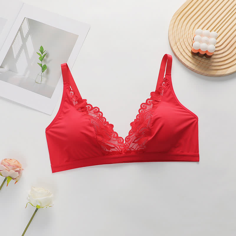 Soutien-gorge sexy ultra fin en dentelle transparente sans armatures