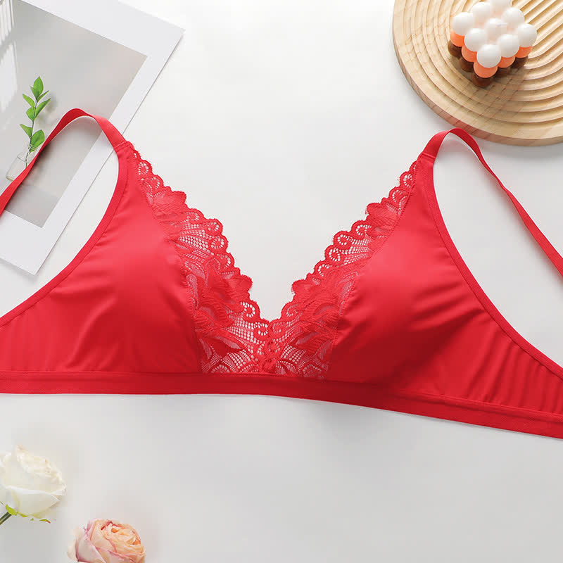 Soutien-gorge sexy ultra fin en dentelle transparente sans armatures