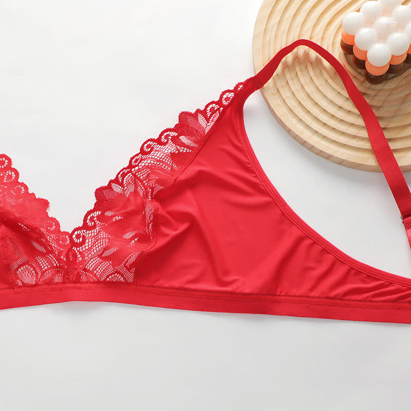 Soutien-gorge sexy ultra fin en dentelle transparente sans armatures