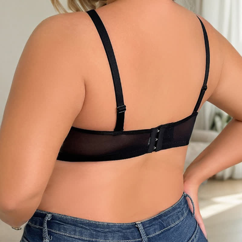 Soutien-gorge push-up croisé fin et sexy à armatures