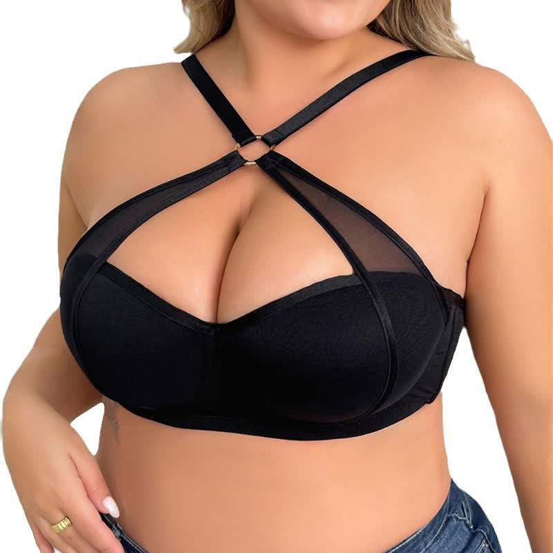 Soutien-gorge push-up croisé fin et sexy à armatures