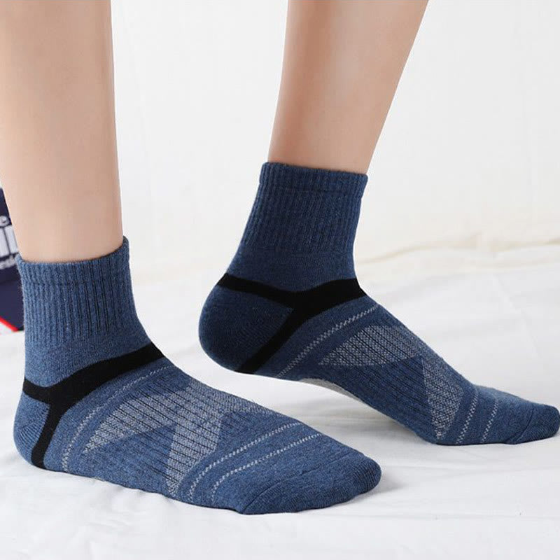 Chaussettes de sport de compression en coton grande taille (5 paires)