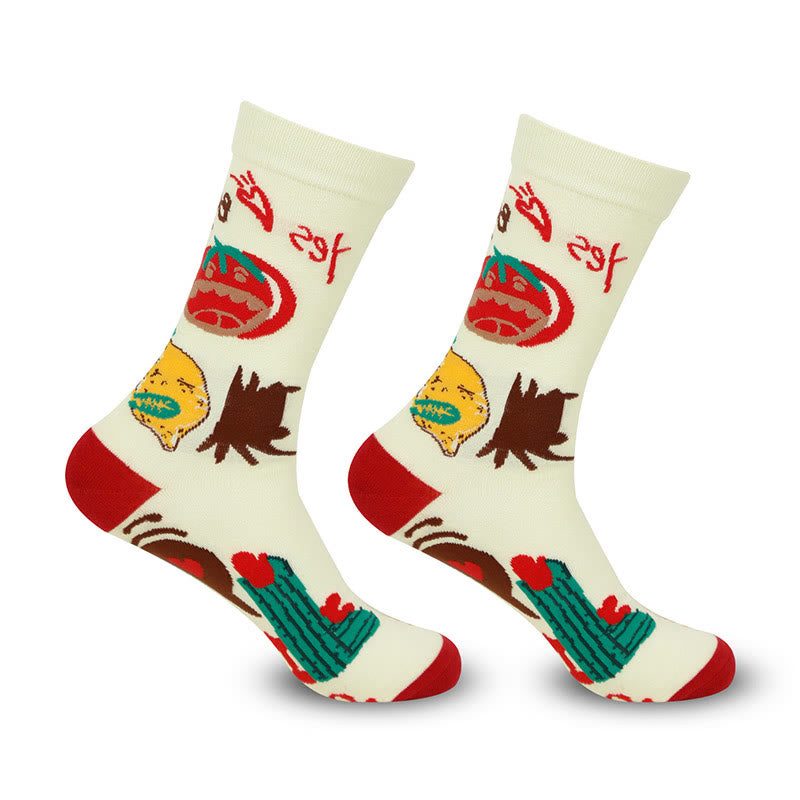 Chaussettes courtes à motifs amusants grande taille (5 paires)