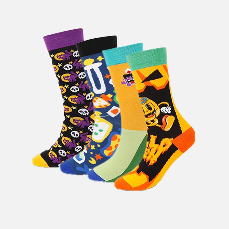 Chaussettes asymétriques grande taille (4 paires) - Multicolore - EU37-43 (US4-9) - image 6