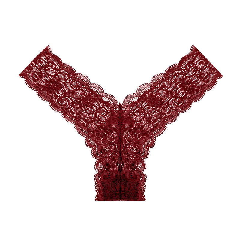 String sexy en dentelle florale taille basse (lot de 3)