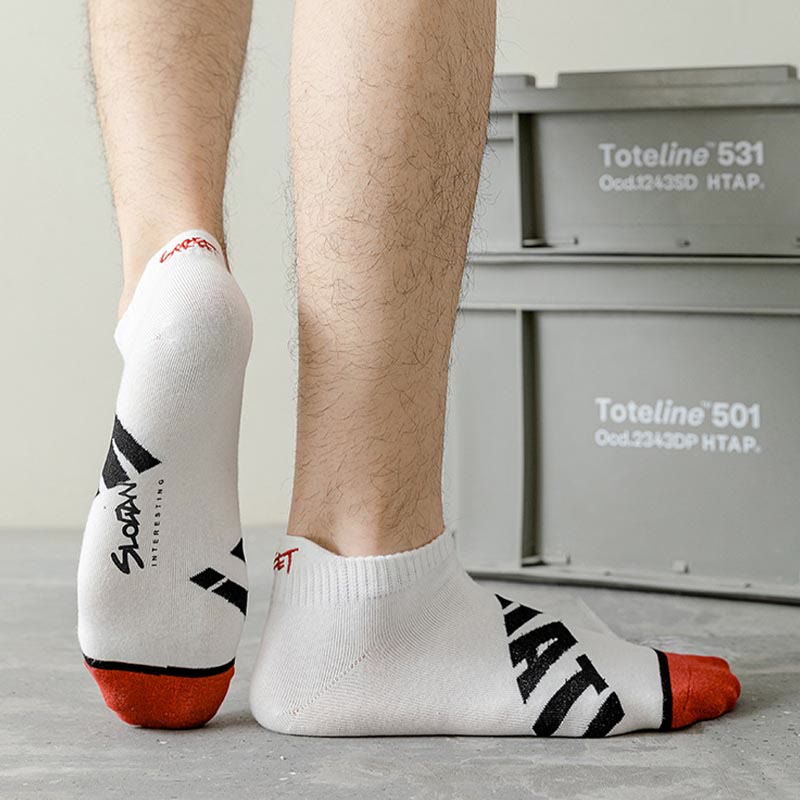 Chaussettes à imprimé lettre grande taille (5 paires)