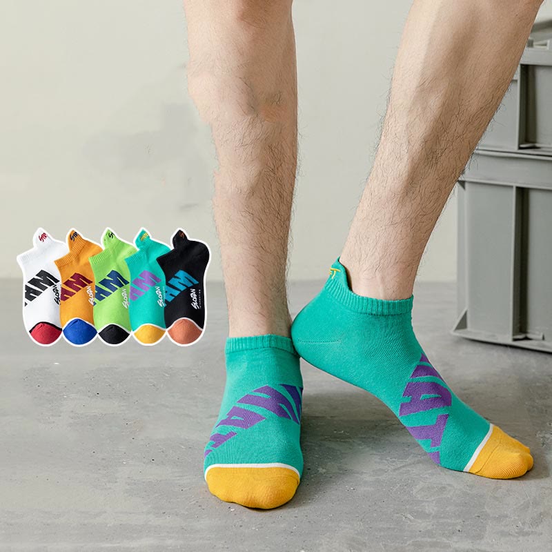 Chaussettes à imprimé lettre grande taille (5 paires)
