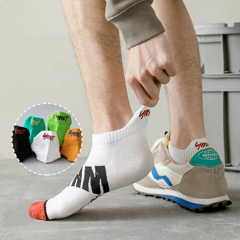 Chaussettes à imprimé lettre grande taille (5 paires)