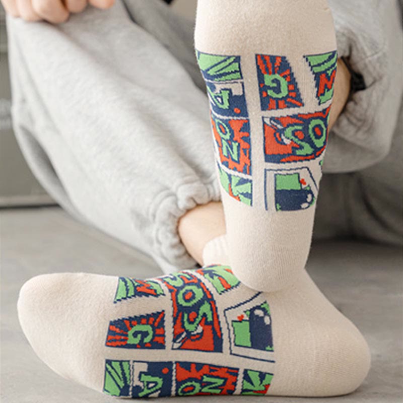Chaussettes tendance et amusantes grande taille (5 paires)