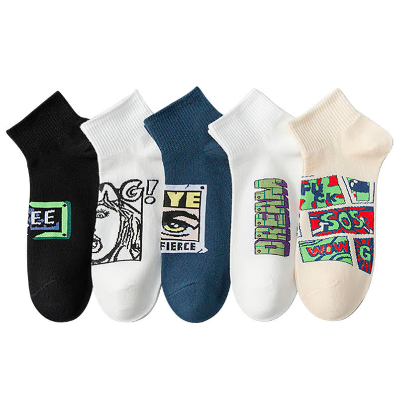 Chaussettes tendance et amusantes grande taille (5 paires)