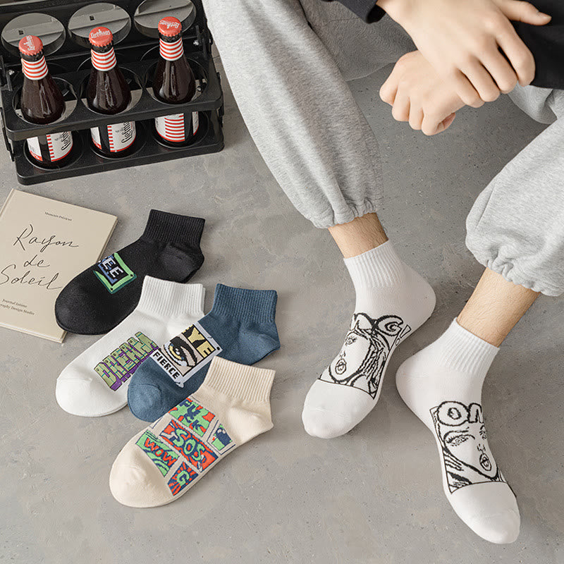 Chaussettes tendance et amusantes grande taille (5 paires)