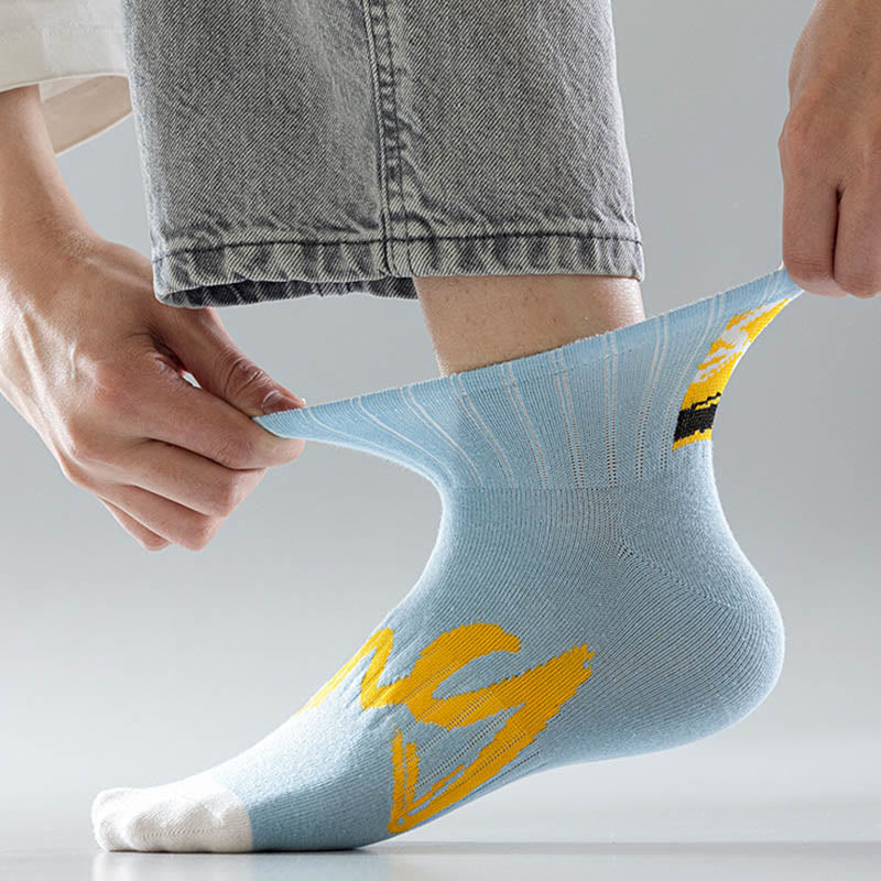 Chaussettes alphanumériques grande taille (5 paires)