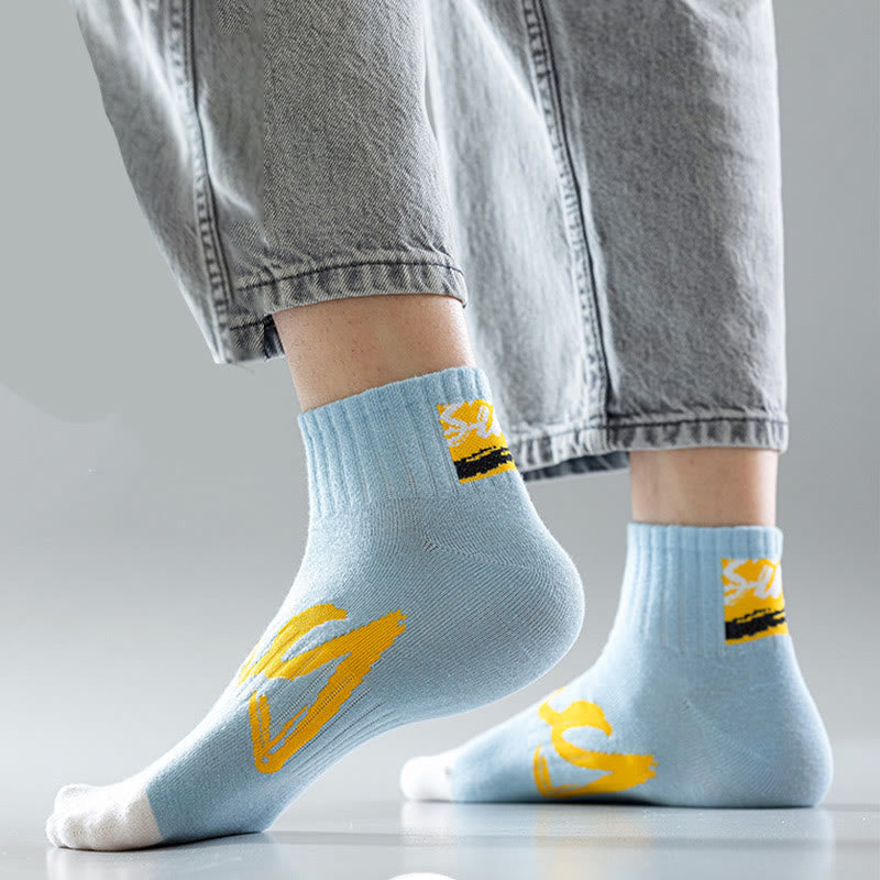 Chaussettes alphanumériques grande taille (5 paires)