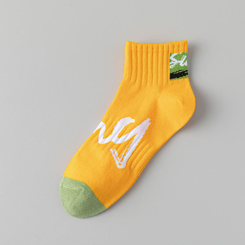 Chaussettes alphanumériques (5 paires) - Jaune - EU37-45 (US4-11) - image 14