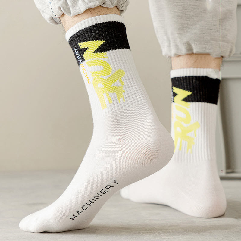Chaussettes courtes à imprimé lettre grande taille (7 paires)