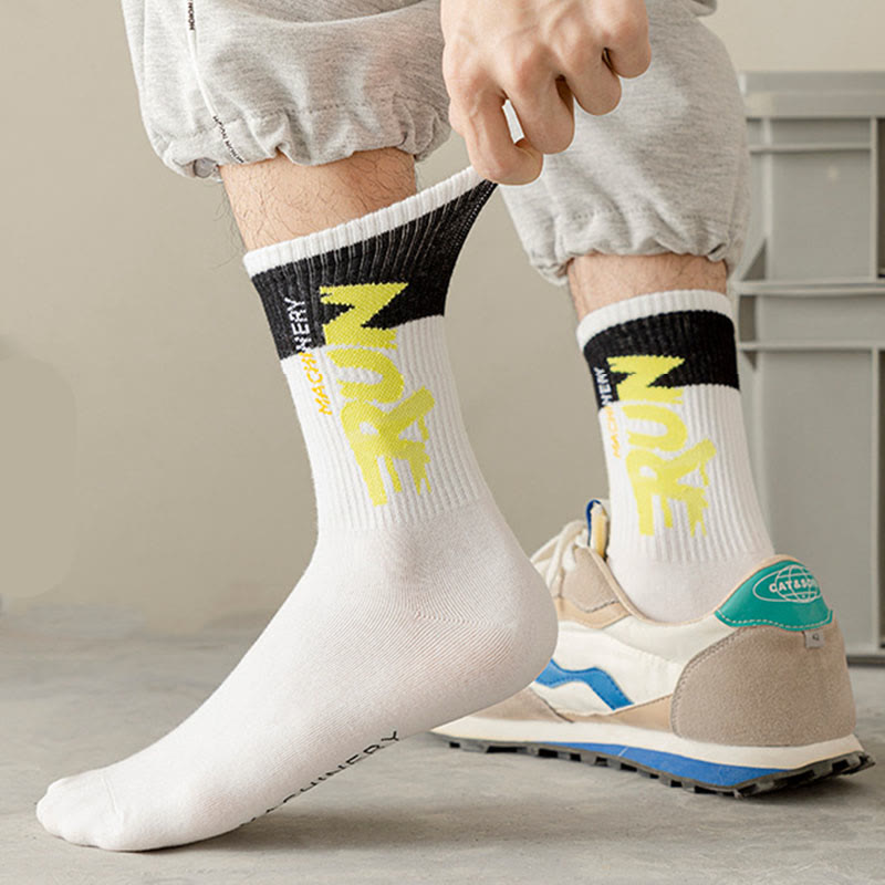 Chaussettes courtes à imprimé lettre grande taille (7 paires)
