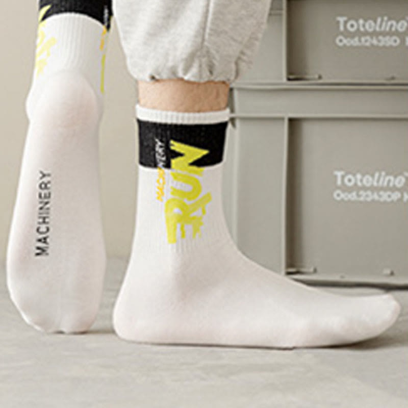 Chaussettes courtes à imprimé lettre grande taille (7 paires)