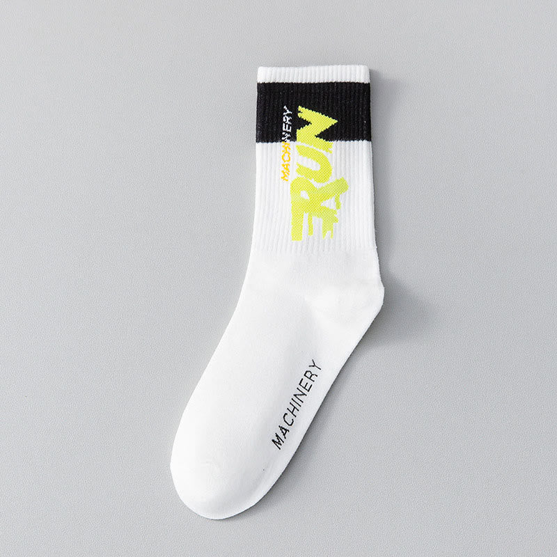 Chaussettes courtes à imprimé lettre grande taille (7 paires)