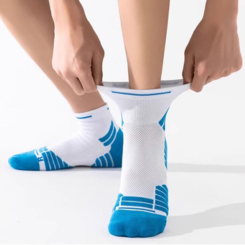 Chaussettes de compression légères et rembourrées pour chevilles, grande taille (4 paires)