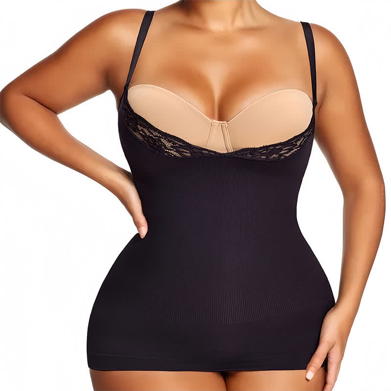 Camisole en dentelle grande taille à buste ouvert