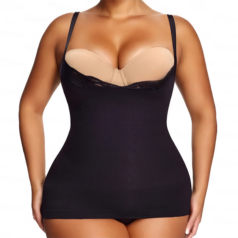 Camisole en dentelle grande taille à buste ouvert