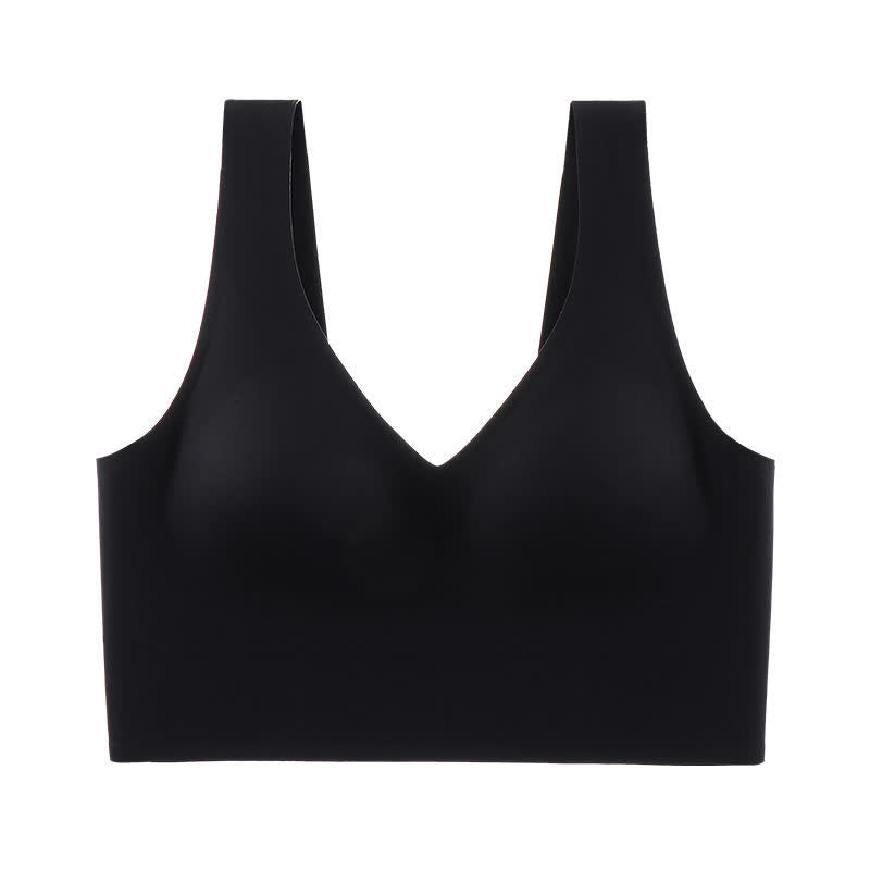 Soutien-gorge push-up sexy sans armatures grande taille avec joli dos