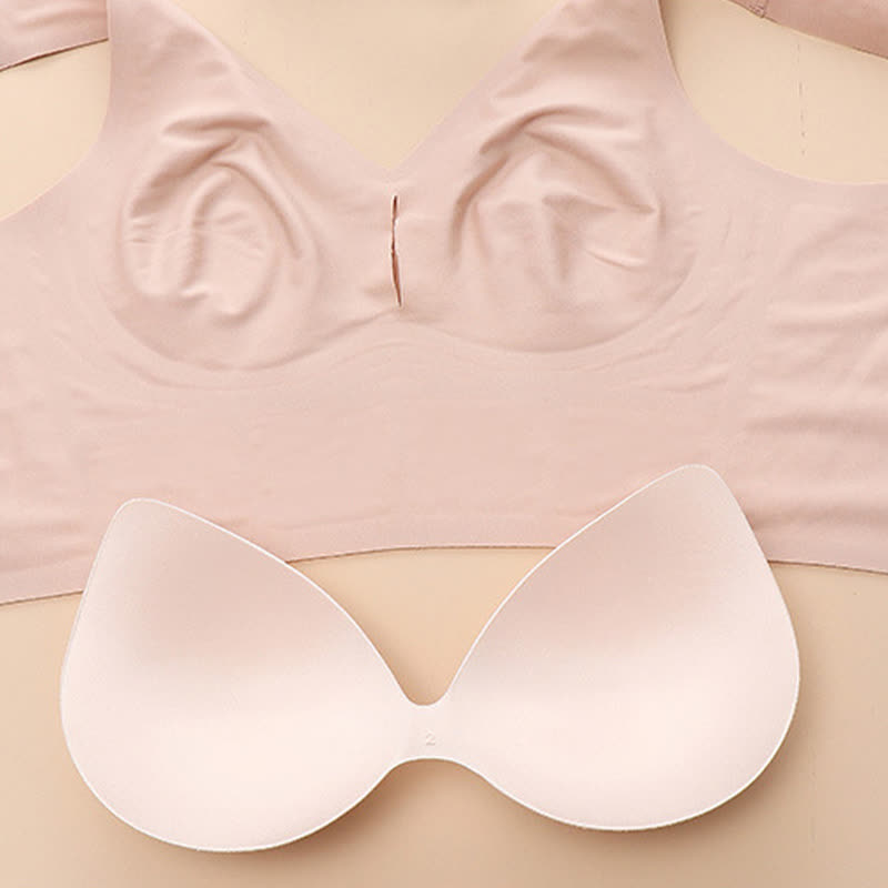 Soutien-gorge push-up sexy sans armatures grande taille avec joli dos