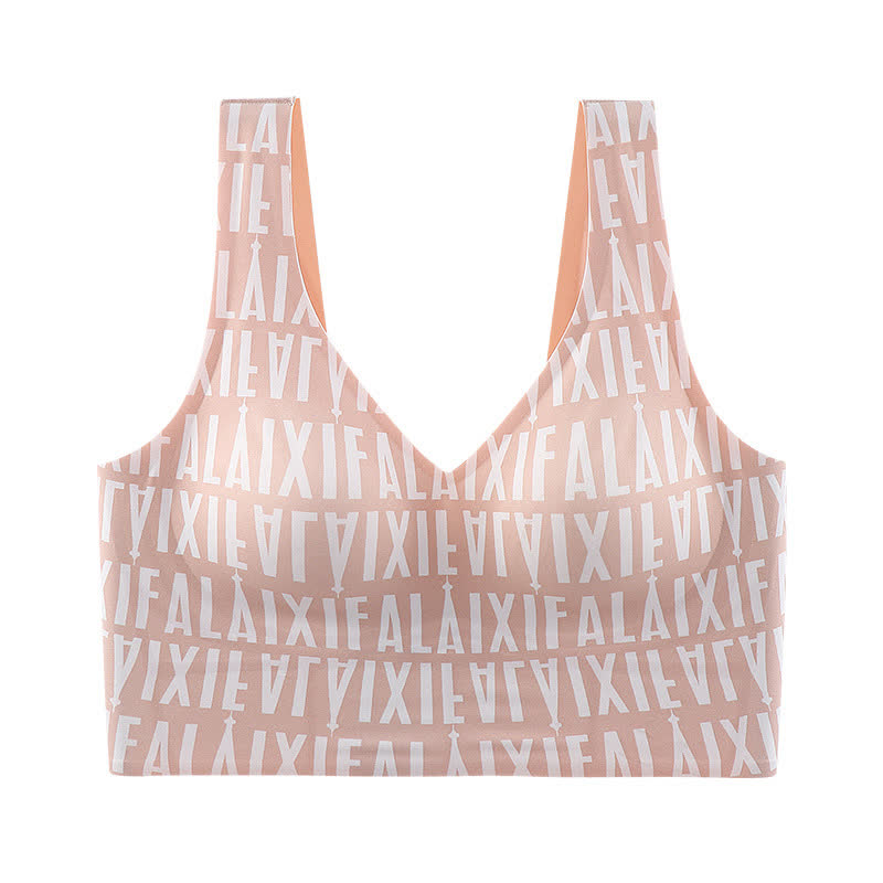 Soutien-gorge push-up sexy sans armatures grande taille avec joli dos
