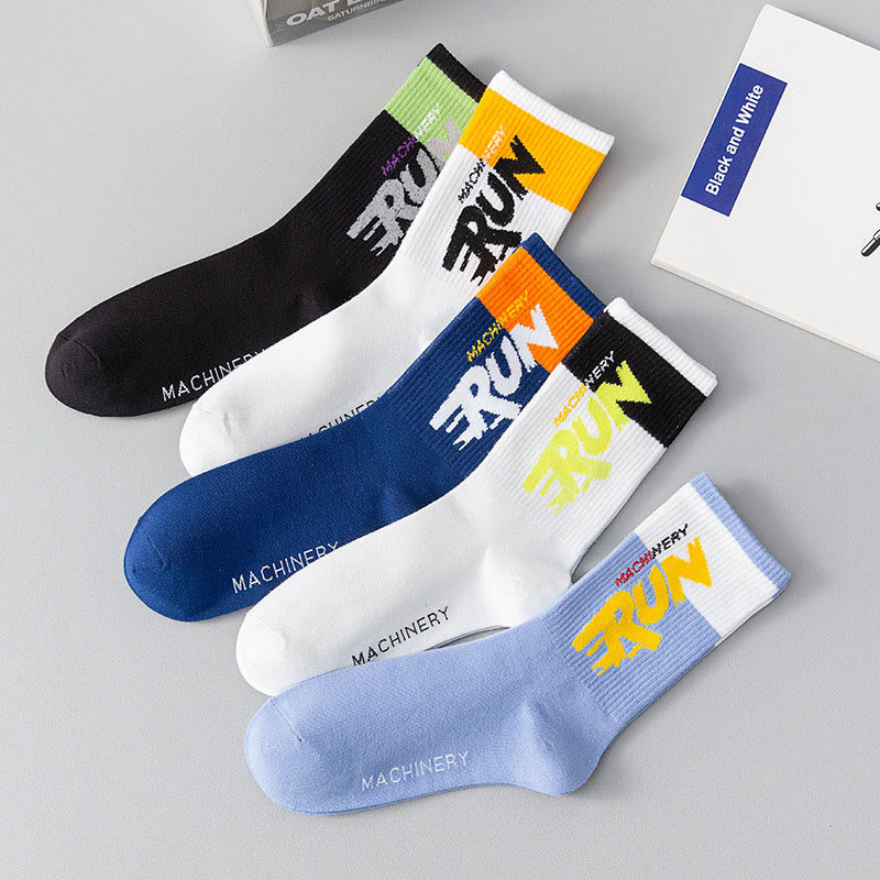 Chaussettes courtes à imprimé lettre grande taille (7 paires)
