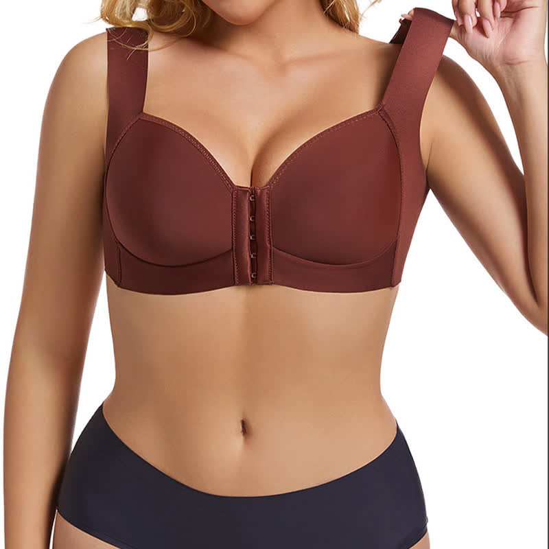 Soutien-gorge sans armatures sexy anti-affaissement avec fermeture sur le devant