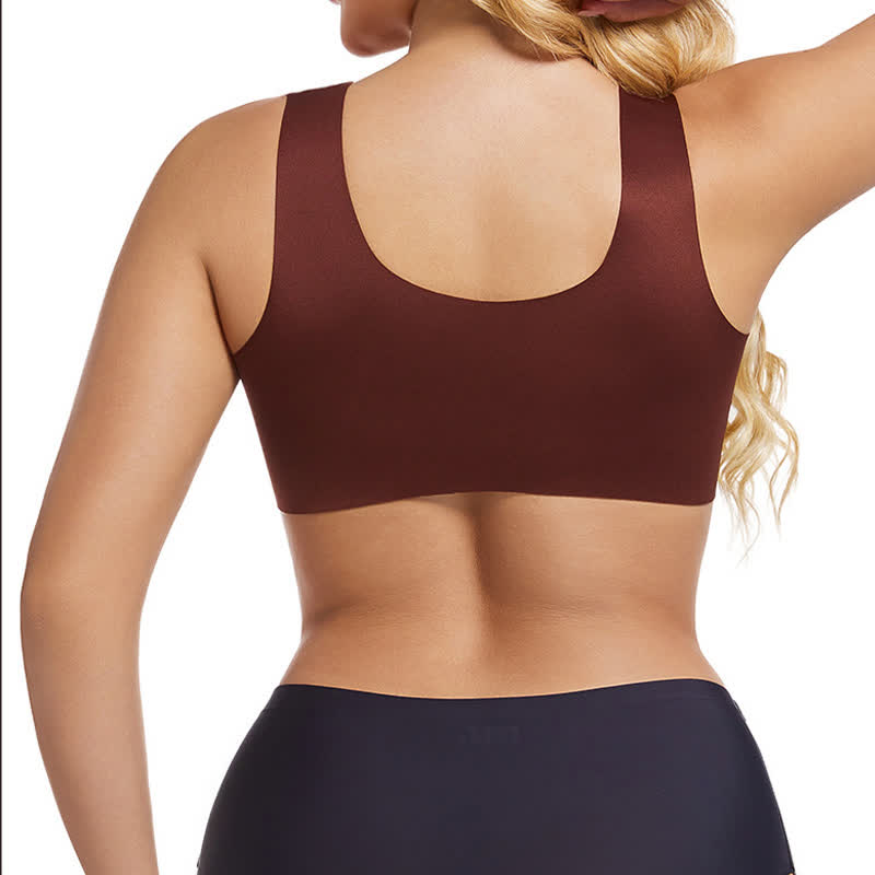 Soutien-gorge sans armatures sexy anti-affaissement avec fermeture sur le devant