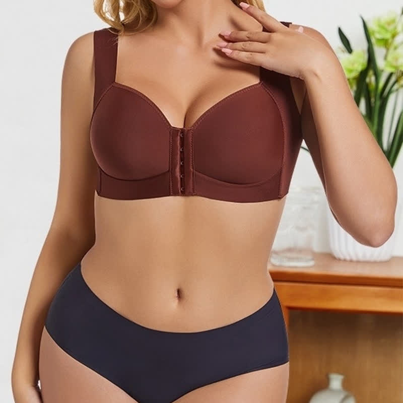Soutien-gorge sans armatures sexy anti-affaissement avec fermeture sur le devant