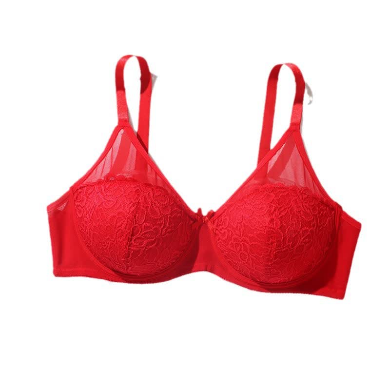 Soutien-gorge à armatures sexy ultra-fin en dentelle semi-transparente
