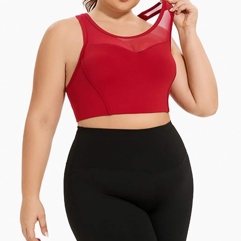 Soutien-gorge de sport antichoc avec coutures en maille