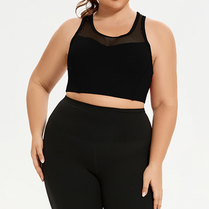Soutien-gorge de sport antichoc avec coutures en maille